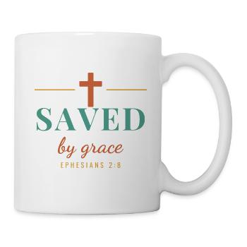 Saved By Grace – Ephesians 2:8 Christian - Tasse - Weiß - Rechts