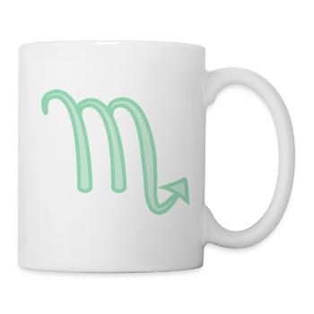 Skorpion-Tierkreiszeichen Pastelgrün - Tasse - Weiß - Rechts