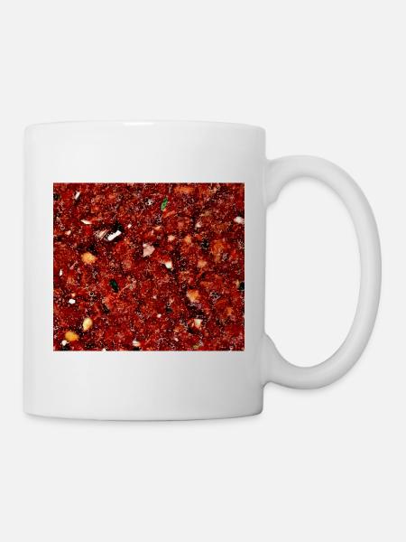 Tiefrotes Texturmuster - Tasse - Weiß