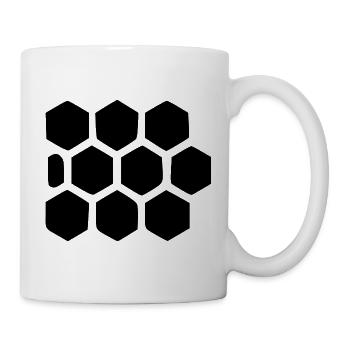 Bienenwabe Design Imker & Natur Geometric Geschenk - Tasse - Weiß - Rechts