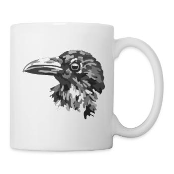 Rabenkopf Tarngrafik - Tasse - Weiß - Rechts