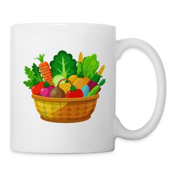 Gemüsekorb - Tasse - Weiß - Rechts