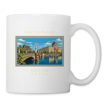 Deutschland Berlin Vintage Reisemarke - Tasse - Weiß - Rechts