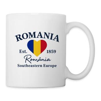 Rumänien - Romania - Wappen - Tasse - Weiß - Rechts