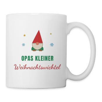 Opas kleiner Weihnachtswichtel – Kinder - Tasse - Weiß - Rechts