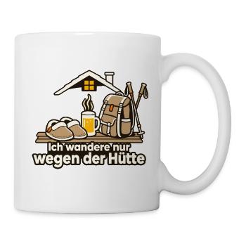 Wandern Hüttenfan Berghütte Hüttenwanderung - Tasse - Weiß - Rechts