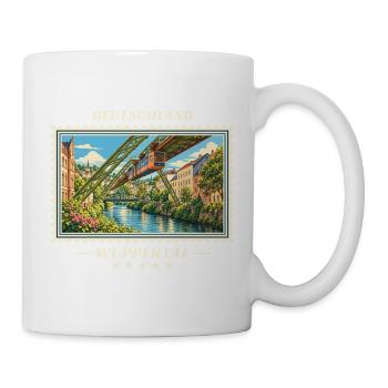 Deutschland Wuppertal Vintage Reisemarke - Tasse - Weiß - Rechts