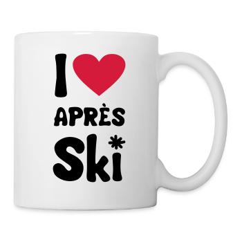 T-Shirt "I love apres ski" - Tasse - Weiß - Rechts
