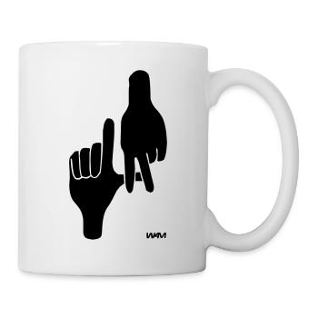 los angeles signe de la main par wam - Mug blanc - blanc - Droite