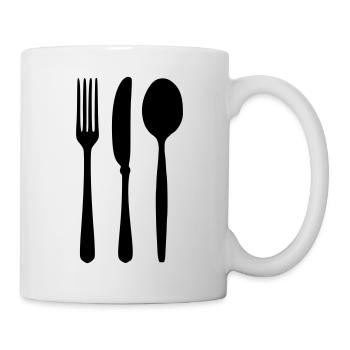 Besteck - Tasse - Weiß - Rechts