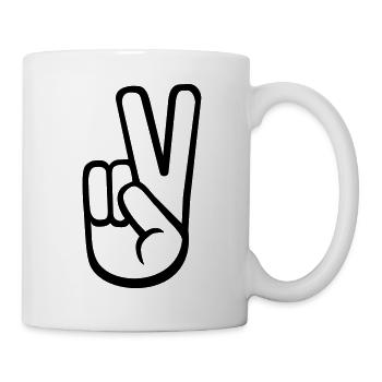 Peace - Tasse - Weiß - Rechts