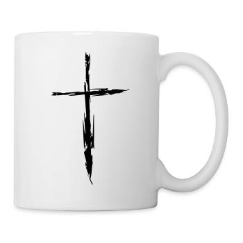 Kreuz - Tasse - Weiß - Rechts