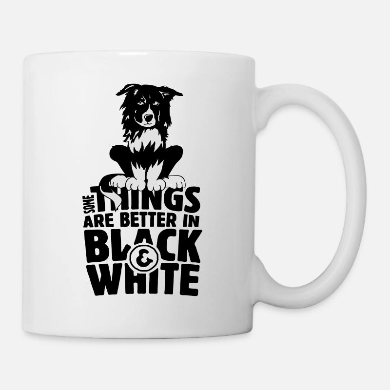 Bordercollie b/w - Tasse - Weiß
