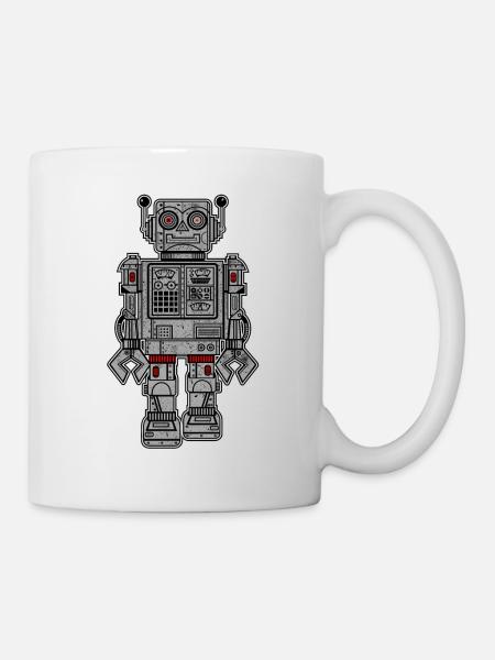 Retro Robot Toys - Mug - white