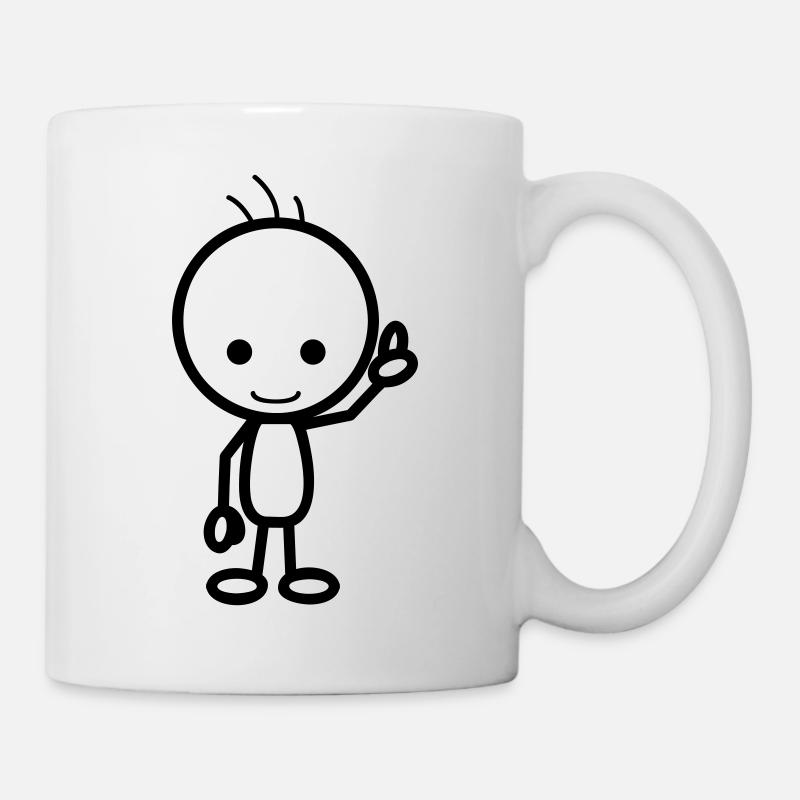 männchen - Tasse - Weiß