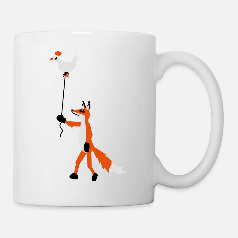 Fuchs und Henne - Tasse - Weiß