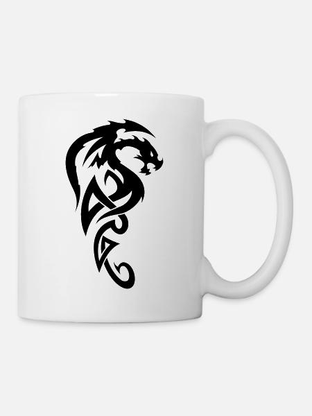 tribal dragon - Mug blanc - blanc
