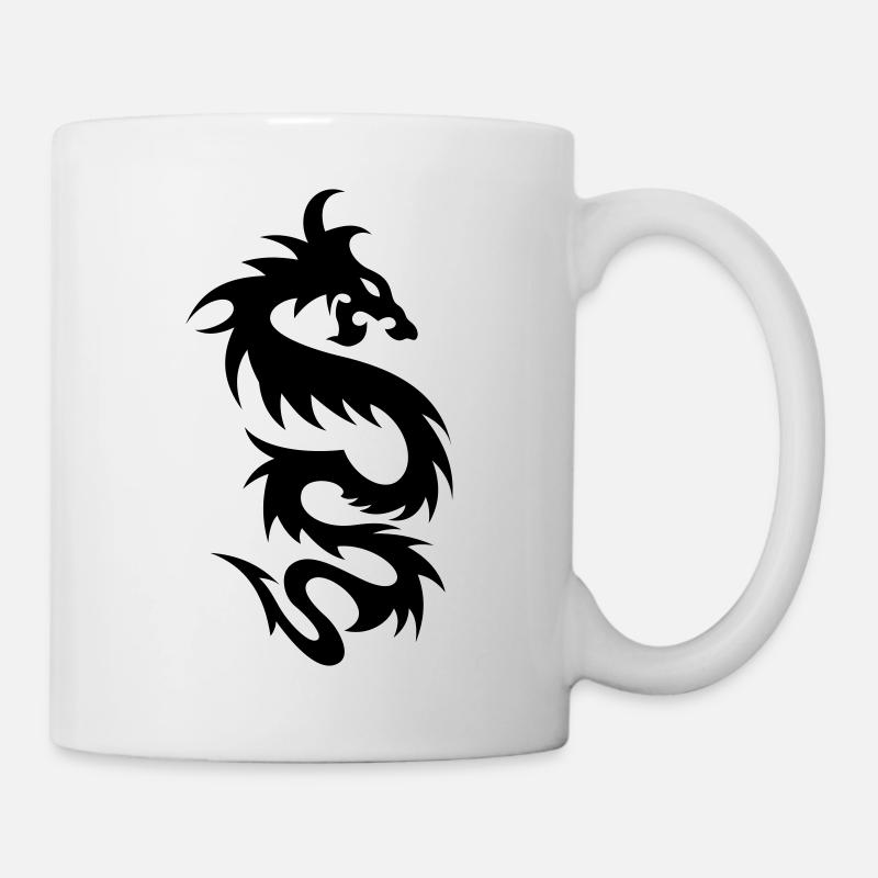 tribal dragon - Mug - white