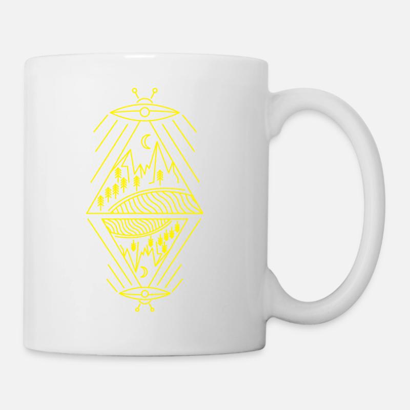 UFO ALIEN - Tasse - Weiß