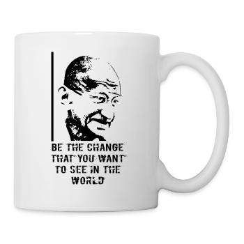 Mahatma Gandhi - Tasse - Weiß - Rechts