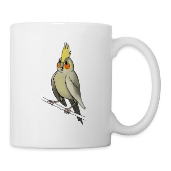 Cockatiel bird cage canary birds - Mug - white - Right