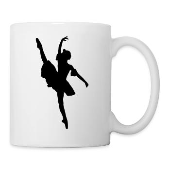 Ballerina, Tänzerin - Tasse - Weiß - Rechts