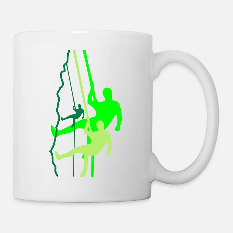 Grimpeur descente en rappel - Mug blanc - blanc