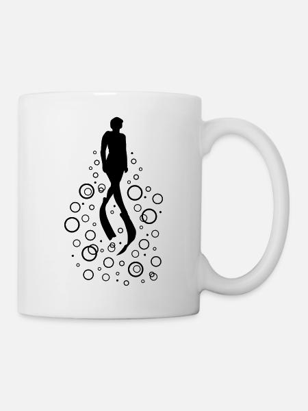 freedive 1 - Tasse - Weiß