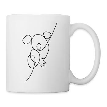 one line koala - Tasse - Weiß - Rechts