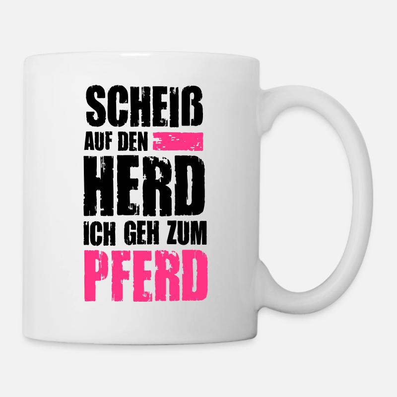 Ich geh zum Pferd - Tasse - Weiß