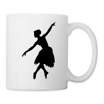 Vektor Balletttänzer Silhouette - Tasse - Weiß - Rechts