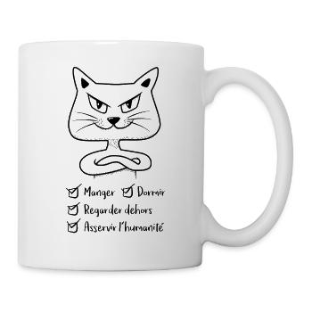 Asservir l'humanité - Mug blanc - blanc - Droite