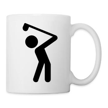Golf - Tasse - Weiß - Rechts