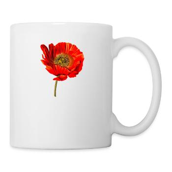 Mohn Blume - Tasse - Weiß - Rechts