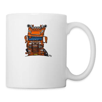 0613 d truck fx on the road orange - Mug - white - Right