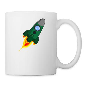 Rakete - Tasse - Weiß - Rechts