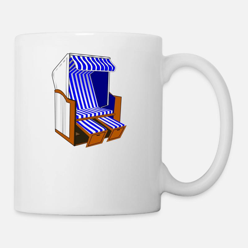 Strandkorb - Tasse - Weiß