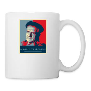 "Lassalle-Obama für Präsidenten" - Tasse - Weiß - Rechts
