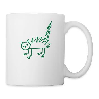 Chat Halloween zombie mort-mort cadeau drôle - Mug blanc - blanc - Droite