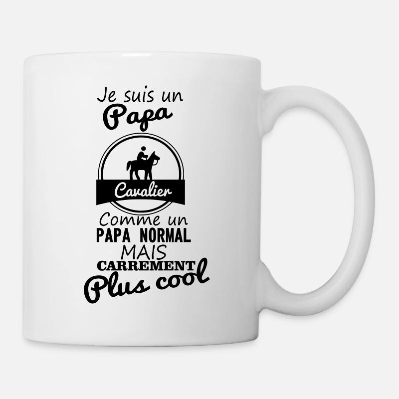 Papa cavalier,cadeau père,cheval,équitation - Mug blanc - blanc
