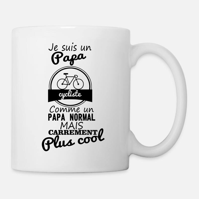 Papa cycliste,vélo,père - Mug blanc - blanc