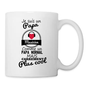 Papa musicien - Mug blanc - blanc - Droite