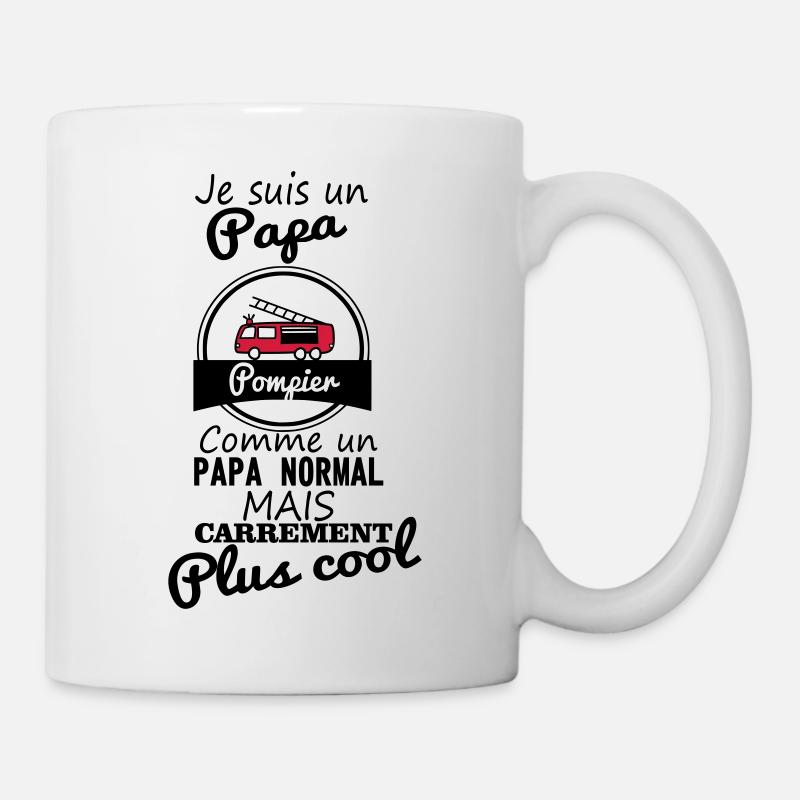 Papa pompier - Mug blanc - blanc