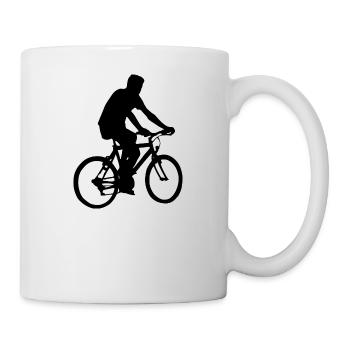 bicycle mountain bike cyclist mountain bike - Mug - white - Right