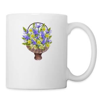 flowers lilies tulips orchids sunflower dahlia ger - Mug - white - Right