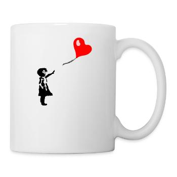Enfant avec le coeur - Mug blanc - blanc - Droite