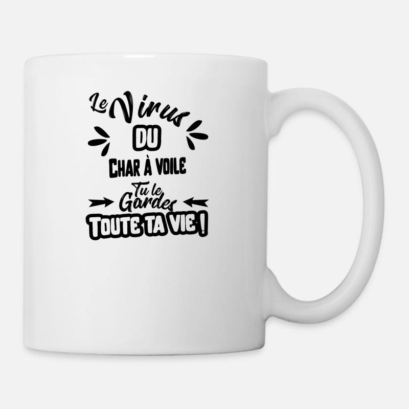 Le virus Char à voile cadeau - Mug blanc - blanc