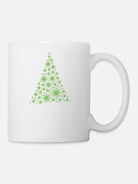 Christmas tree Christmas Santa fir snowflakes - Mug - white