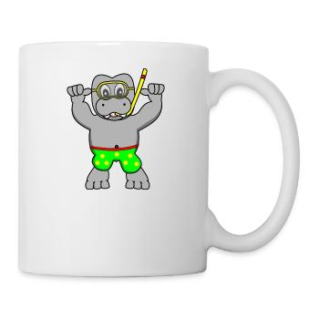 diving snorkeling diver taucher schnorcheln tauche - Tasse - Weiß - Rechts