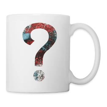 Abstract Question Mark - Tasse - Weiß - Rechts